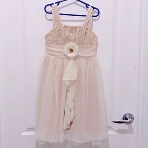 NWOT Gold Ivory Tulle Dress Size 7
